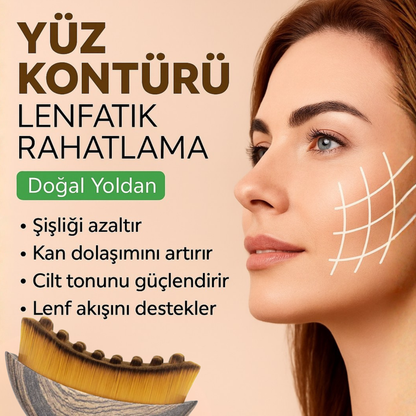 Doğal Bitki Lifli Lenf Masajı ve Yüz Şekillendirici Fırça