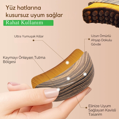 Doğal Bitki Lifli Lenf Masajı ve Yüz Şekillendirici Fırça